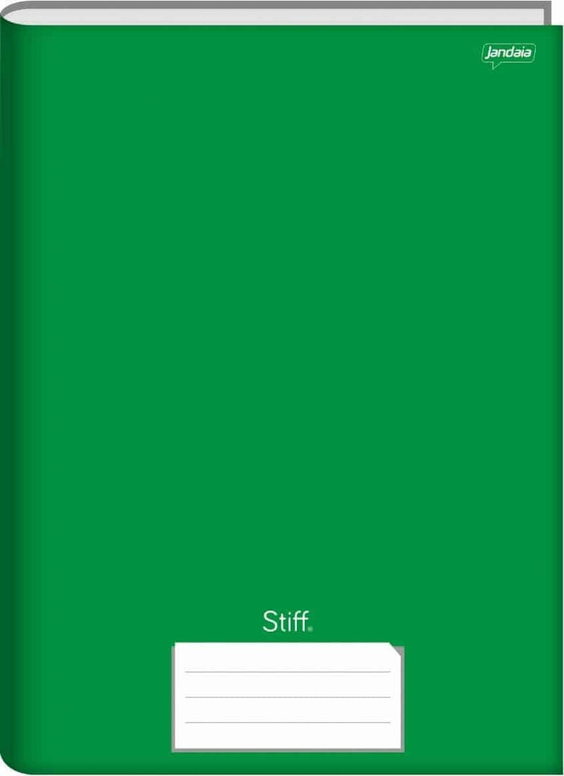 4 Cadernos Escolar Brochurão Stiff Jandaia 48 Fls Capa Dura