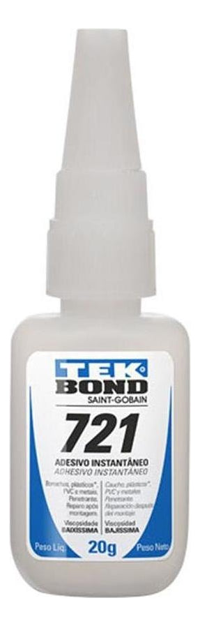 Cola Adesiva Instantânea Profissional Incolor 721 Tek Bond