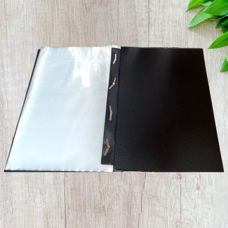Pasta Catalogo Oficio A4 Com 100 Envelospes Finos E Visor Cor Preto
