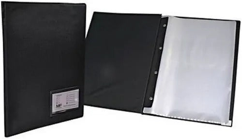 Pasta Catalogo Oficio A4 Com 100 Envelospes Finos E Visor Cor Preto