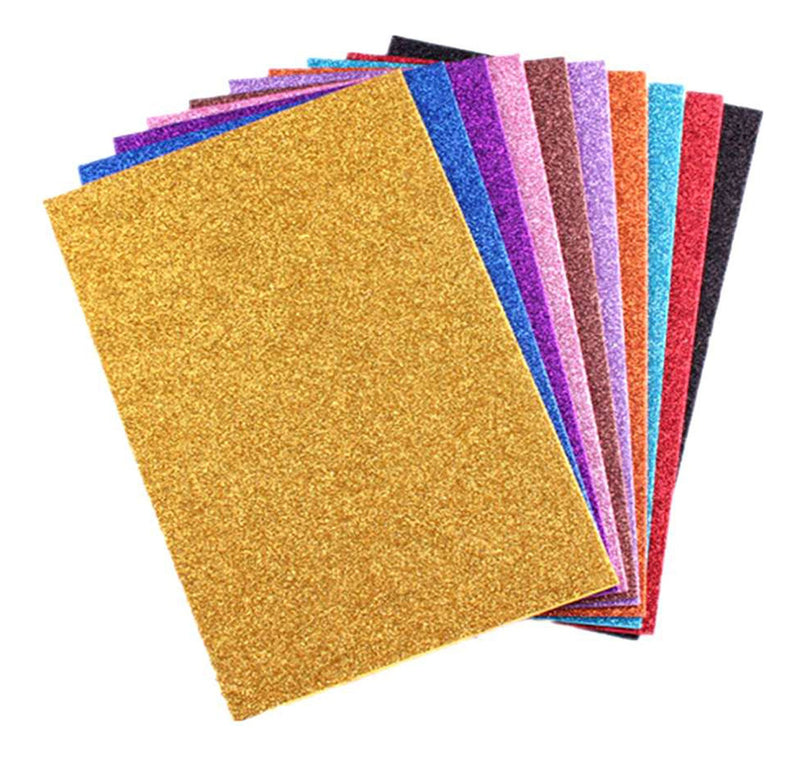 Pacote Eva Emborrachado Com 5 Un C/ Glitter 40x60cm Cores