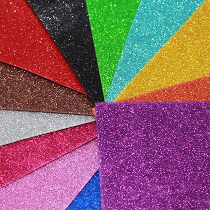 Pacote Eva Emborrachado Com 5 Un C/ Glitter 40x60cm Cores